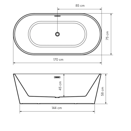 Fira szabadon álló kád