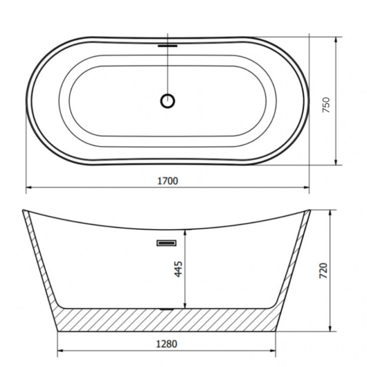 Padwa szabadon álló kád