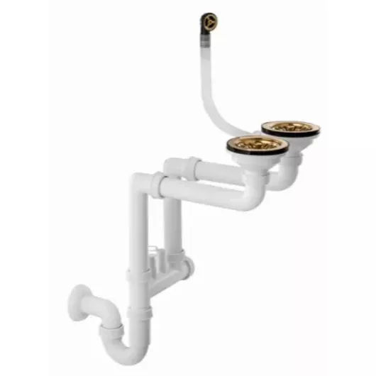 Lavre mosogató szifon 2 medencés mosogatóhoz