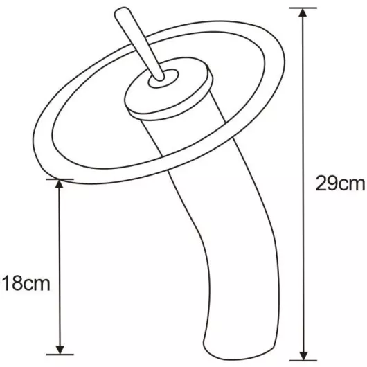 Mexen Niagara magasított fürdőszobai csaptelep arany, műszaki