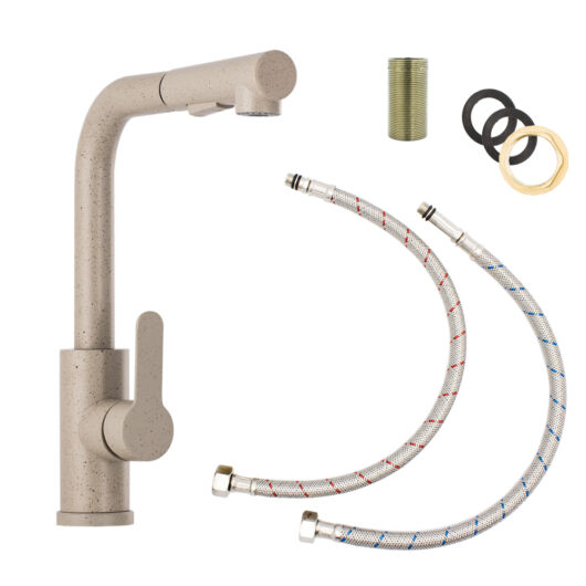 Side 2 konyhai csaptelep bézs-szemcsés