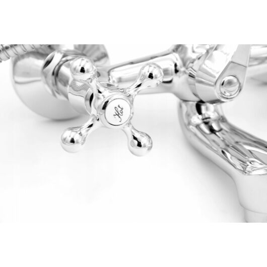 Retro fürdőszobai kádtöltő csaptelep króm