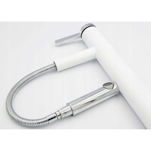 Round konyhai csaptelep fehér-króm