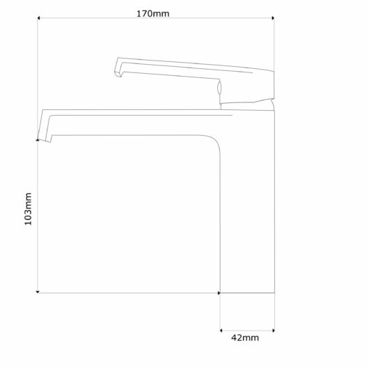 Axel fürdőszobai mosdó csaptelep fekete