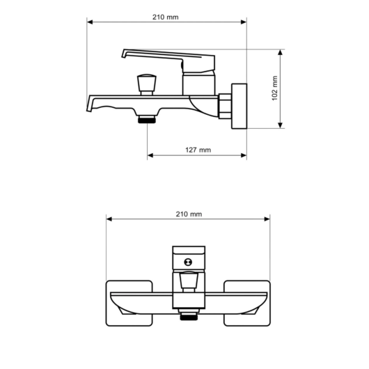 Axel fürdőszobai kádtöltő csaptelep gun grey