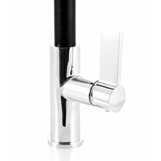 Side konyhai csaptelep fekete-szemcsés/króm