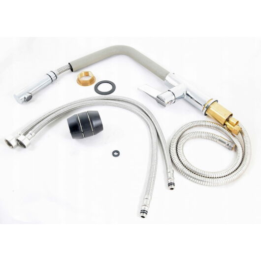 Side konyhai csaptelep szürke-szemcsés/króm