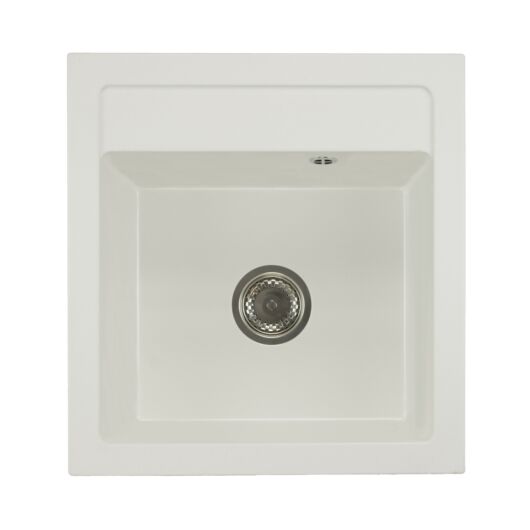 Start Don egymedencés gránit mosogató automata dugóemelő, szifonnal, fehér