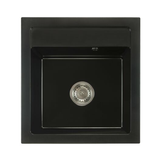 Start Don egymedencés gránit mosogató automata dugóemelő, szifonnal, fekete