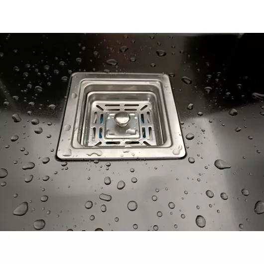 BRADO OLAF többfunkciós rozsdamentes acél mosogató fekete-antracit színben