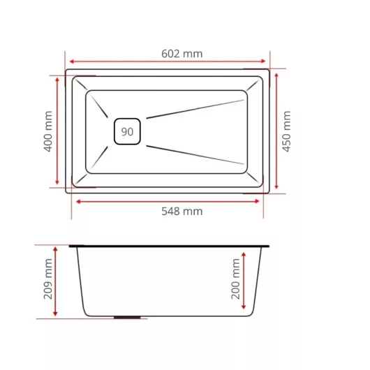 BRADO OLAF többfunkciós rozsdamentes acél mosogató fekete-antracit színben