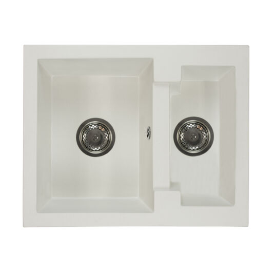 Yogi gyümölcsmosós gránit mosogató szifonnal fehér