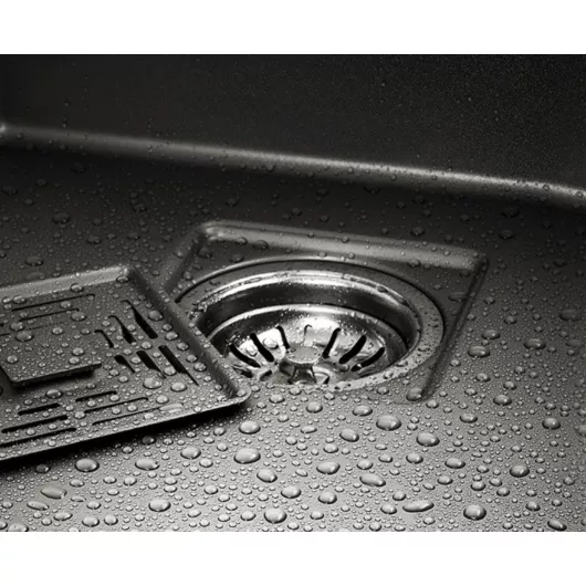 BRADO ARIEL 68 többfunkciós rozsdamentes acél mosogató fekete-antracit színben, beépíthető