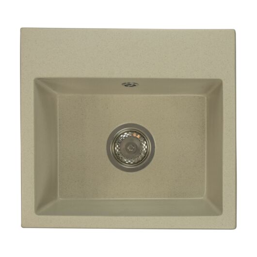 Mini Don egymedencés gránit mosogató automata szűrőkosaras leeresztővel bézs