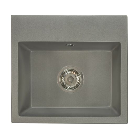 Mini Don egymedencés gránit mosogató automata szűrőkosaras leeresztővel szürke