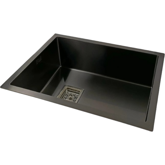 BRADO OLAF többfunkciós rozsdamentes acél mosogató fekete-antracit színben