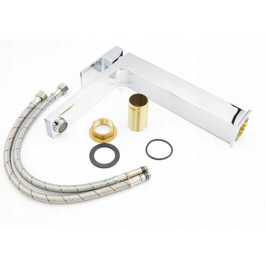 Cube magasított fürdőszobai mosdó csaptelep króm