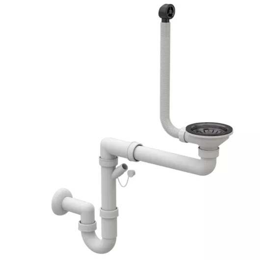 Exclusive 55 gránit mosogató FALI CSAPHOZ, szifonnal, bézs, beépíthető