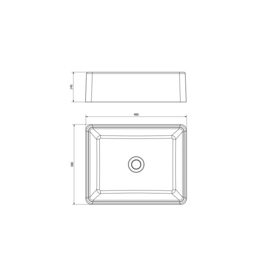 KLARA pultra építhető gránit mosdókagyló szürke színben