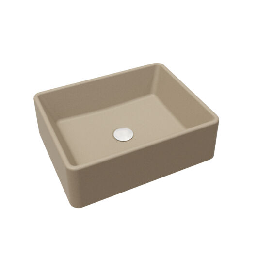 KLARA pultra építhető gránit mosdókagyló bézs színben