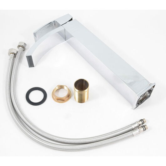 Kaskada magasított fürdőszobai mosdó csaptelep króm