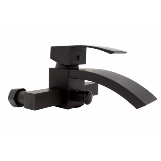 Kaskada fürdőszobai kádtöltő csaptelep fekete