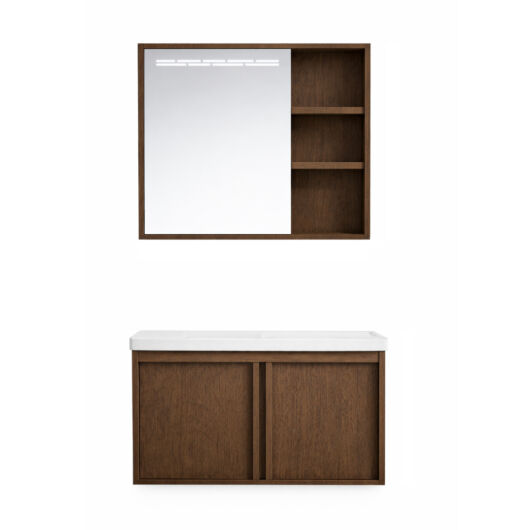 Toscana fürdőszobai szett 60x47 cm sötét barna, beépíthető