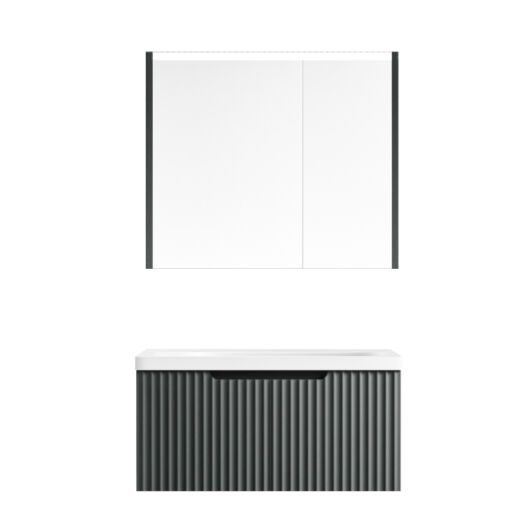 Tokio fürdőszobai szett 80x50 cm grafit, beépíthető