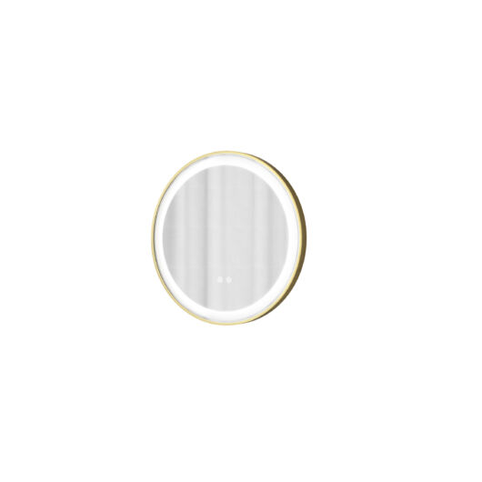 Lustro kerek fürdőszobai led tükör, arany, 60x60 cm