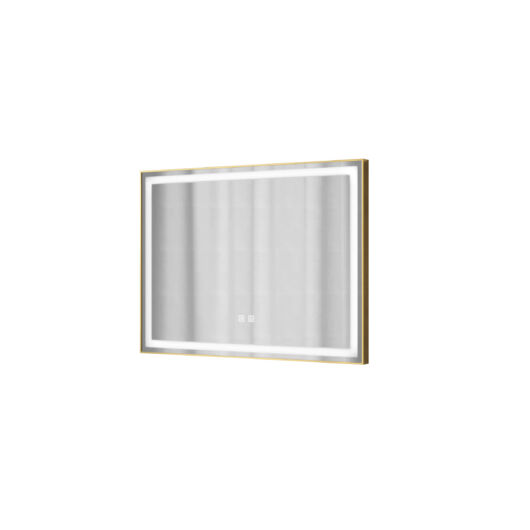 Lustro téglalap alakú fürdőszobai led tükör, arany, 80x60 cm