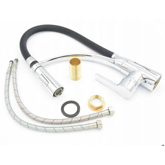 Nexo konyhai csaptelep fekete-króm