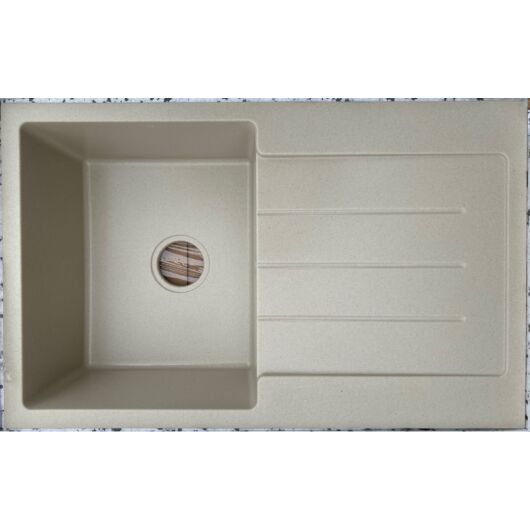 Roxy egymedencés gránit mosogató csepptálcával, bézs