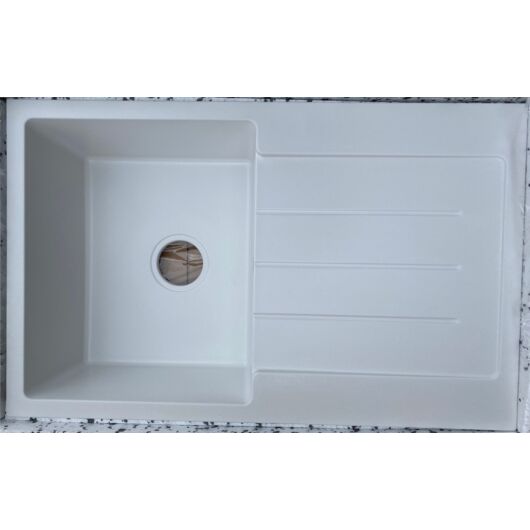 Roxy gránit mosogató FALI CSAPHOZ fehér