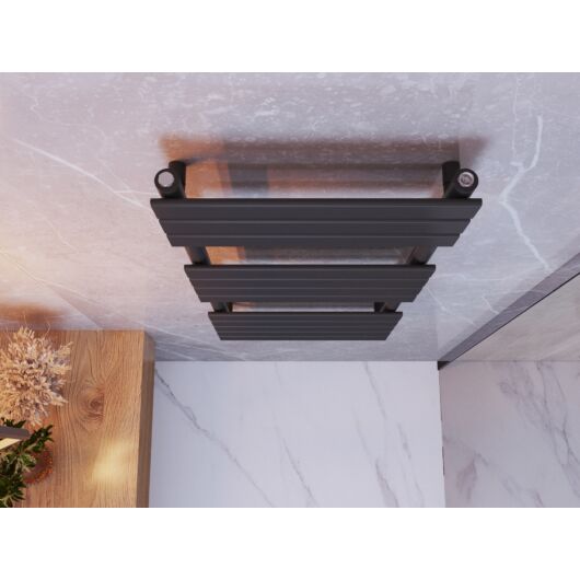 Design classic törölközőszárító radiátor 50cm x 120cm, fekete