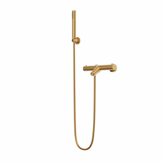 ROY PRO termosztatikus fali, kádtöltő csaptelep szálcsiszolt arany, beépíthető