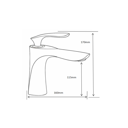 Lily fürdőszobai mosdó csaptelep fekete