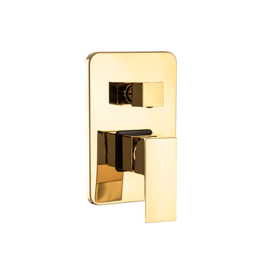 Zen6 fürdőszobai zuhanyszett beépíthető fali keverőcsappal és esőztető zuhanyfejjel arany