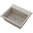 Kép 1/2 - Modern 55 egymedencés gránit mosogató automata dugóemelő, szifonnal, bézs