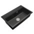 Kép 2/3 - Gamma Advance 8050 egymedencés gránit mosogató, szifonnal, fekete