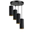 Kép 1/7 - LEDLUX LX-1307 függesztett mennyezeti lámpa,4xE27, fekete