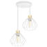 Kép 1/6 - LEDLUX LX-1375 függesztett mennyezeti lámpa,2xE27, fehér-arany