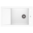 Kép 1/3 - A-POINT 40 egymedencés gránit mosogató csepptálcával, automata dugóemelő, szifonkészlet, fehér