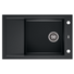 Kép 1/4 - A-POINT 40 egymedencés gránit mosogató csepptálcával, automata dugóemelő, szifonkészlet, fekete-szemcsés fényes