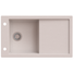 Kép 1/3 - TRAMONTANA egymedencés gránit mosogató csepptálcával, automata dugóemelő, szifonkészlet, bézs