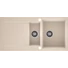Kép 1/3 - CASCADA 150 gyümölcsmosós gránit mosogató automata dugóemelő, szifonnal, bézs