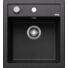 Kép 1/4 - BLANCO DALAGO 45 Silgranit egymedencés gránit mosogató automata dugóemelő, szifonnal, fekete-szemcsés
