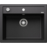 Kép 1/4 - BLANCO DALAGO 6 Silgranit egymedencés gránit mosogató automata dugóemelő, szifonnal, fekete-szemcsés