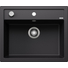 Kép 1/4 - BLANCO DALAGO 6 Silgranit egymedencés gránit mosogató automata dugóemelő, szifonnal, fekete