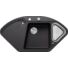 Kép 1/5 - BLANCO DELTA II Silgranit gyümölcsmosós sarok gránit mosogató, szifonnal, fekete