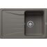 Kép 1/3 - BLANCO SONA 45S Silgranit egymedencés csepegtetőtálcás gránit mosogató, szifonnal, vulkánszürke